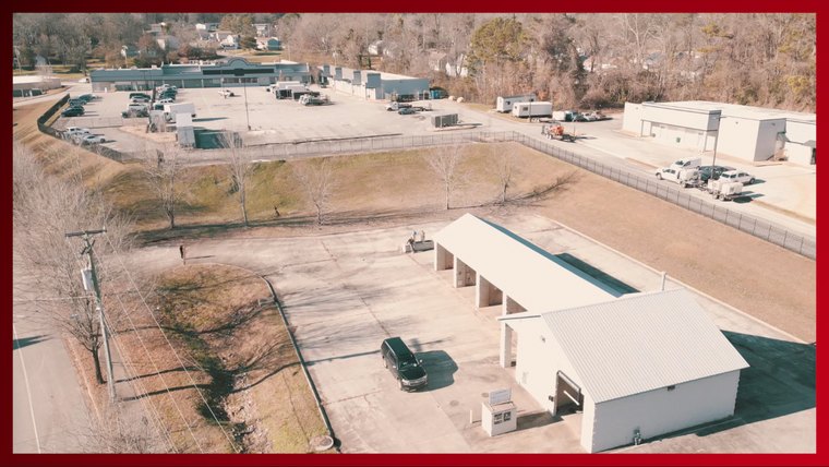 MVP Car Wash before: the shut-down wash from above, empty lot